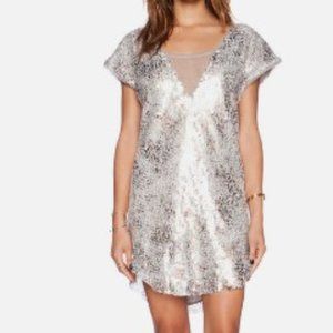 New Free People, Sm, sheer, sequin, partially lined dress